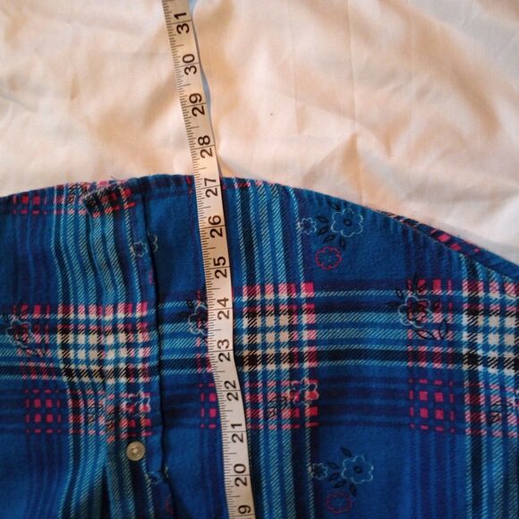Vintage American Sweetheart Lightweight Floral Plaid Button Down Shirt. M L/S - Picture 6 of 7